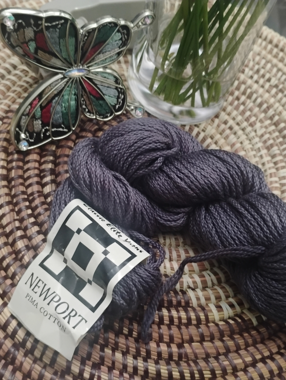 Classic Elite Yarns Newport Pima Cotton Hank in Blue 50 gram Hank NEW - Picture 2 of 8